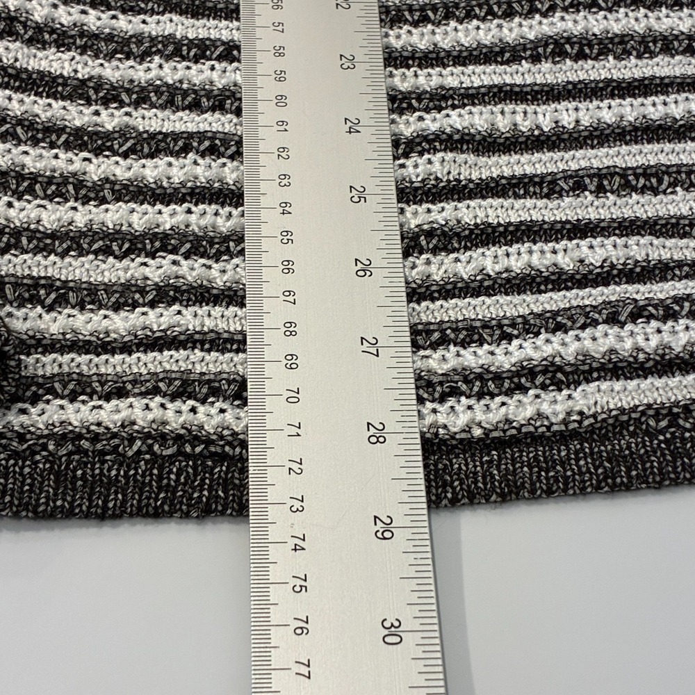 Coldwater Creek Womens Sleeveless Knit Striped Sweater Size 2X Black Lagenlook - Picture 10 of 11